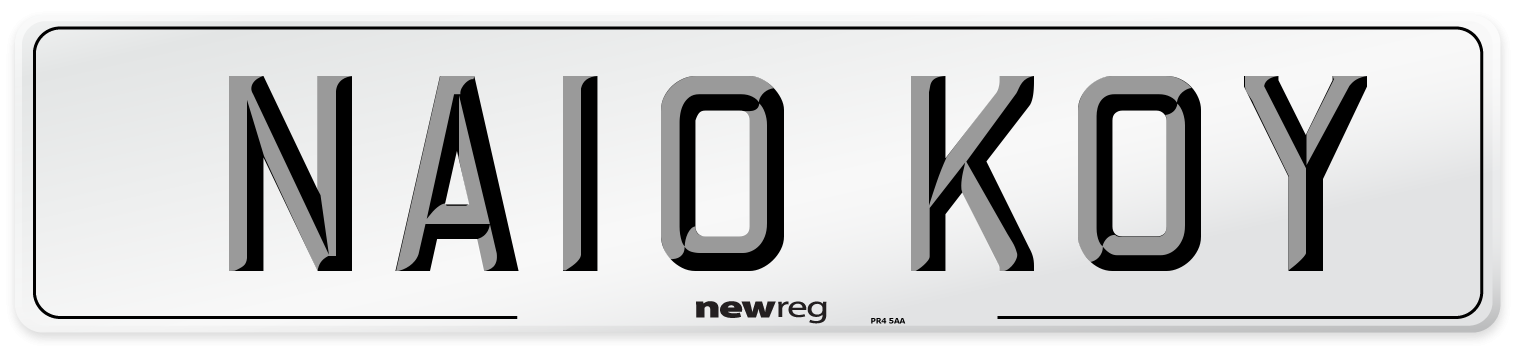 NA10 KOY Number Plate from New Reg
